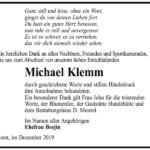 Danksagung Michael Klemm