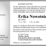 Traueranzeige Erika Nowotnick, geb. Baltot