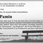 Danksagung Peter Pamin