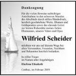 Traueranzeige Wilfried Scheider