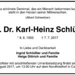 Traueranzeige Prof. Dr. Karl-Heinz Schlüßler