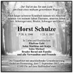 Traueranzeige Horst Schulze