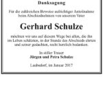 Danksagung Gerhard Schulze