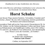Danksagung Horst Schulze