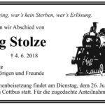 Danksagung Wolfgang Stolze