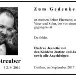 Jahresgedenken Steffen Streuber