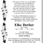 Traueranzeige Elke Derber, geb. Lange