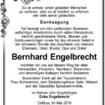 Danksagung Bernhard Engelbrecht