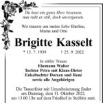 Traueranzeige Brigitte Kasselt