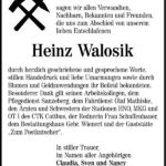 Danksagung Heinz Walosik