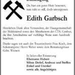 Danksagung Edith Garbsch