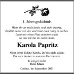 Jahresgedenken Karola Papritz