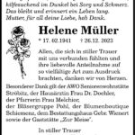 Danksagung Helene Müller