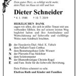 Traueranzeige Dieter Schneider