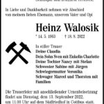 Traueranzeige Heinz Walosik
