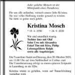 Traueranzeige Kristina Mosch