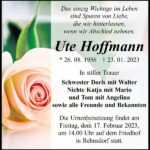 Traueranzeige Ute Hoffmann