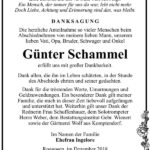 Danksagung Günter Schammel