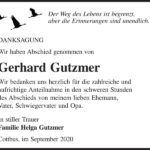 Danksagung Gerhard Gutzmer