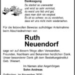 Danksagung Ruth Neuendorf