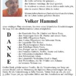 Danksagung Volker Hammel