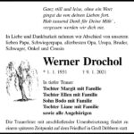 Traueranzeige Werner Drochol