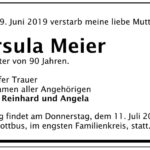 Traueranzeige Ursula Meier