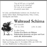 Traueranzeige Waltraud Schima, geb. Görischk