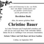 Danksagung Christine Bauer
