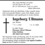 Traueranzeige Ingeborg Ullmann, geb. Böhme