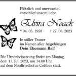 Traueranzeige Elvira Noack
