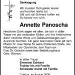 Danksagung Annette Panoscha