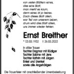 Traueranzeige Ernst Breither