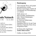 Danksagung Ursula Natusch