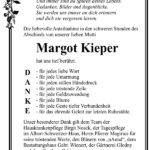 Traueranzeige Margot Kieper