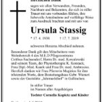 Danksagung Ursula Stassig