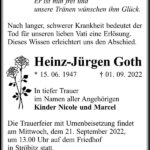 Traueranzeige Heinz-Jürgen Goth