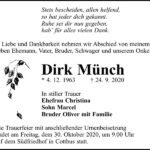 Traueranzeige Dirk Münch