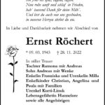 Traueranzeige Ernst Röchert