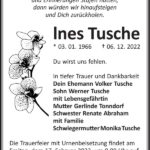 Traueranzeige lnes Tusche