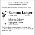 Traueranzeige Ramona Langer