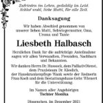 Danksagung Liesbeth Halbasch