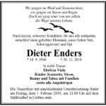 Traueranzeige Dieter Enders