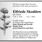 Traueranzeige Elfriede Skoddow, geb. Krautz