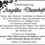 Danksagung Angelika Düsterhöft