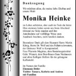 Danksagung Monika Heinke