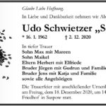 Traueranzeige Udo Schwietzer „Schotta“
