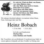 Traueranzeige Heinz Bobach