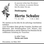 Danksagung Herta Schulze
