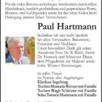 Danksagung Paul Hartmann